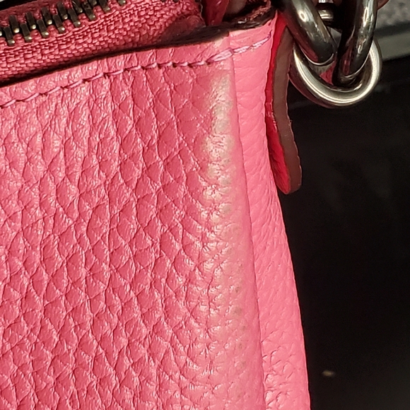 Pink Confetti Coach Pebble Leather Purse - Picture 4 of 15